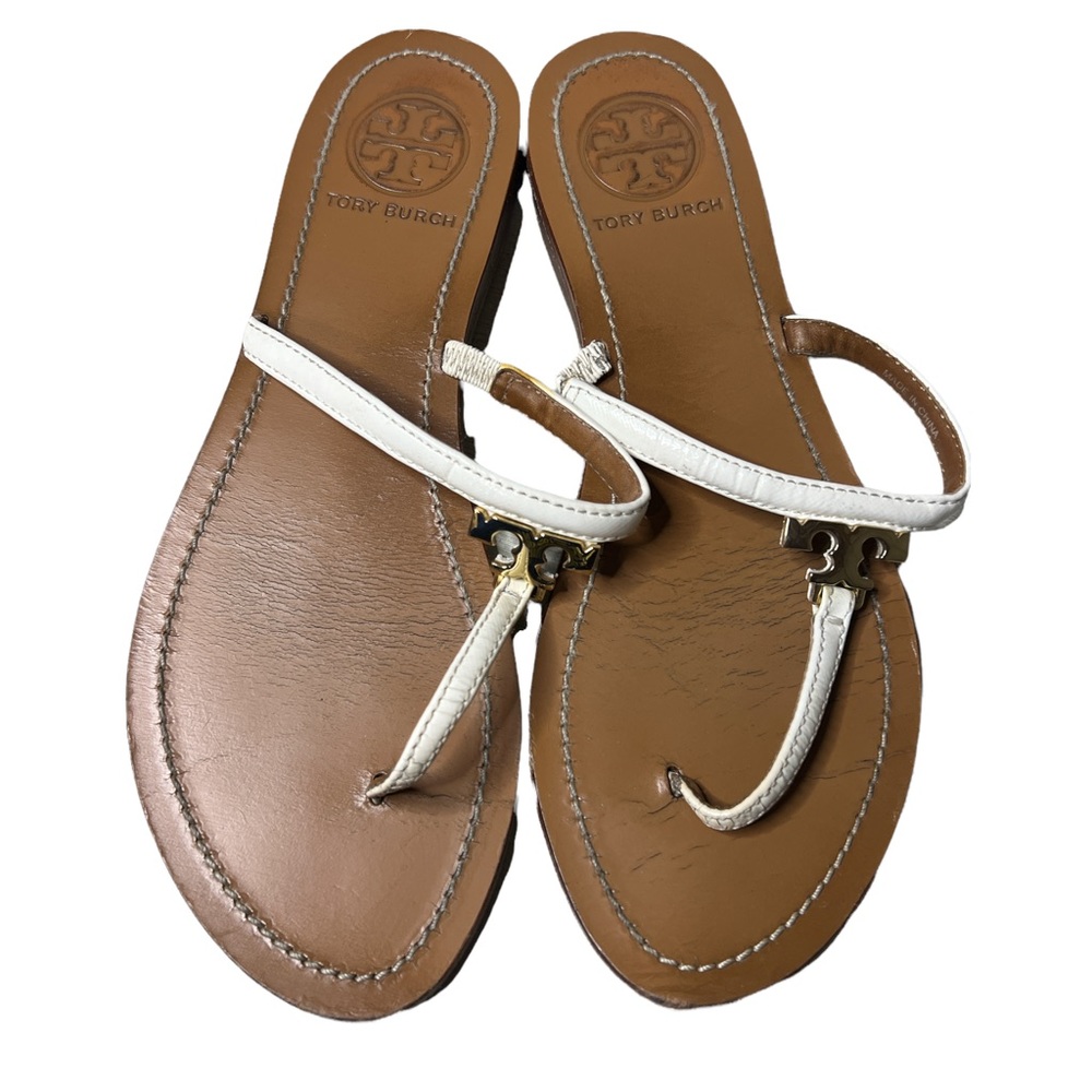 Tory Burch White Thong Sandal Size 6.5